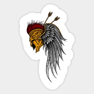 Viking Helmet Vintage Sticker